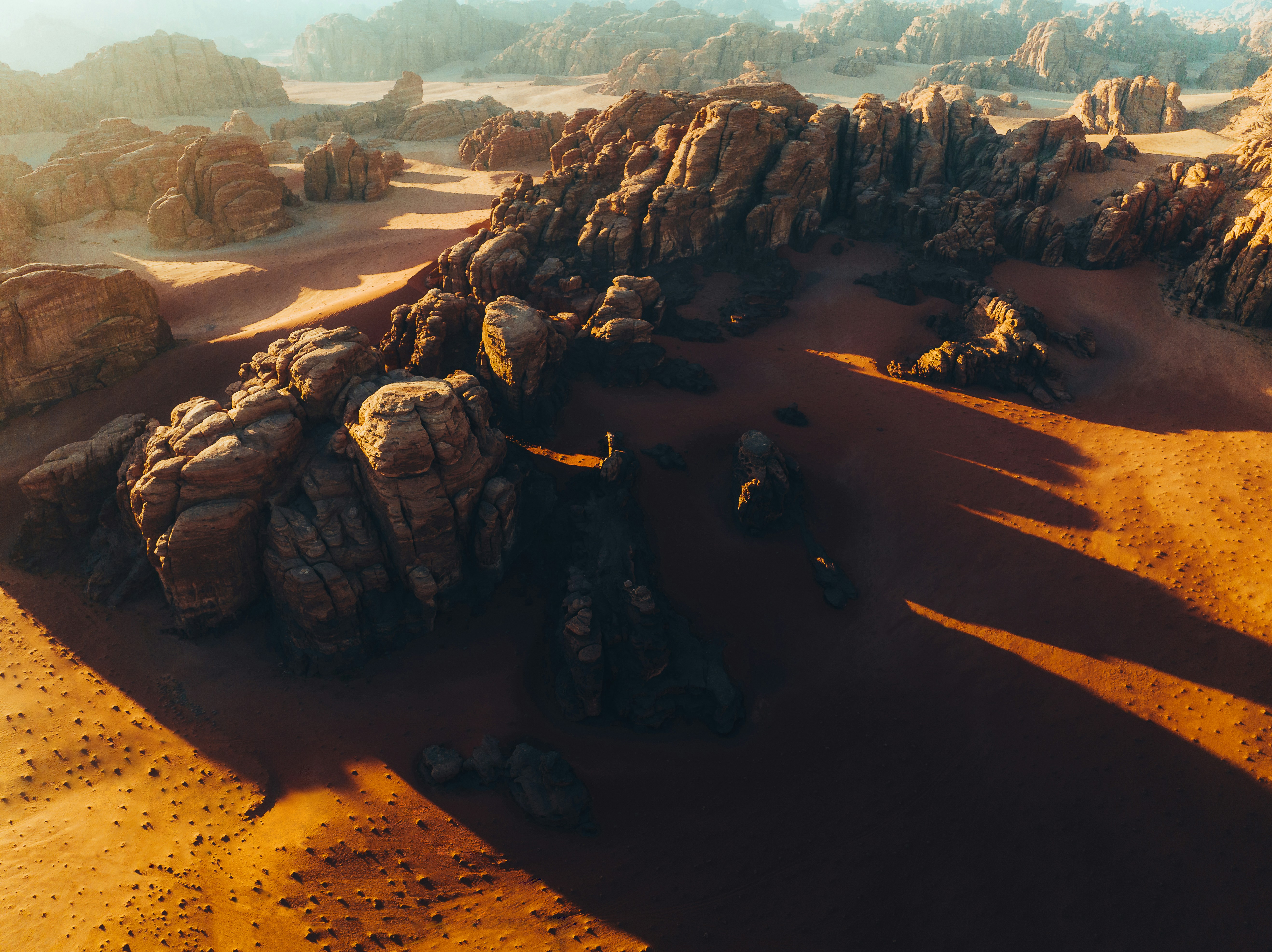 Sandstone plateau, Hisma Desert – NEOM, Saudi Arabia | The NEOM Nature Reserve region is being designed to deliver protection and restoration of biodiversity across 95% of NEOM.